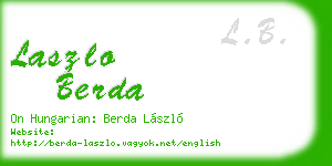 laszlo berda business card