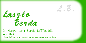 laszlo berda business card